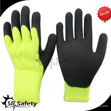 SRSAFETY cheap 7g coated latex coated thermal gloves/safety gloves/work gloves